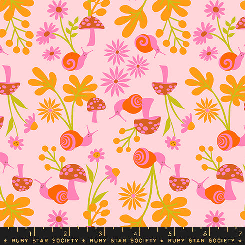 Animal Animal Snail Garden in Cotton Candy RS5163 13 - Ruby Star Society Sold by the Half Yard